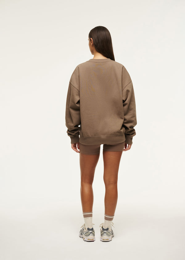 P.e Nation Crescent Sweat In Fossil