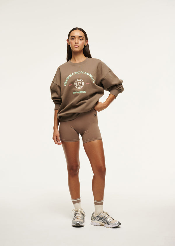 p.e nation Crescent sweat in fossil