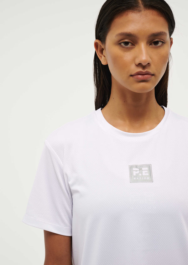 p.e nation Crossover tee in optic white