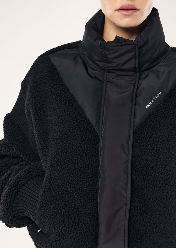 P.e Nation District Crop Jacket In Black