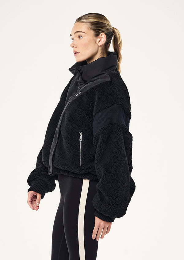 P.e Nation District Crop Jacket In Black