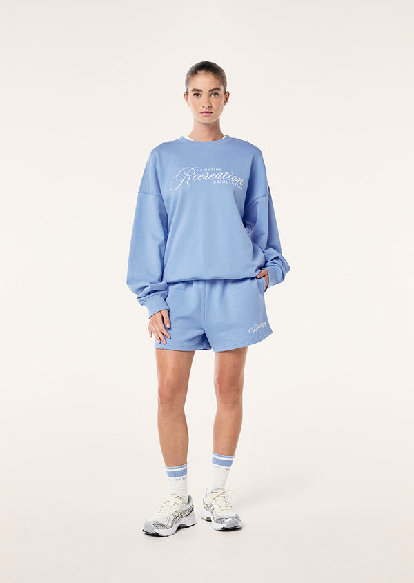 P.e Nation Downtime Sweat In Cornflower Blue