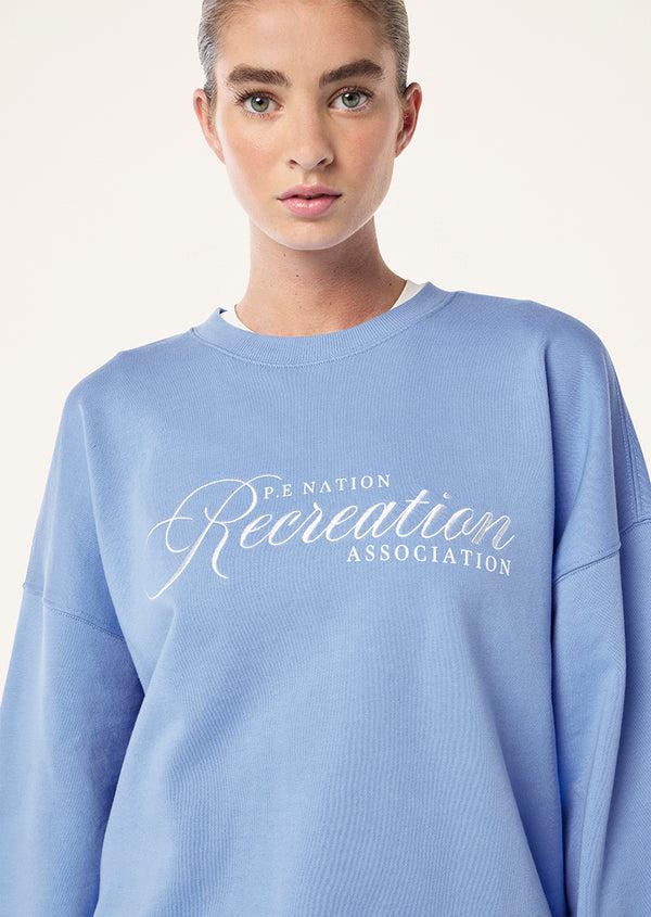 p.e nation Downtime sweat in cornflower blue