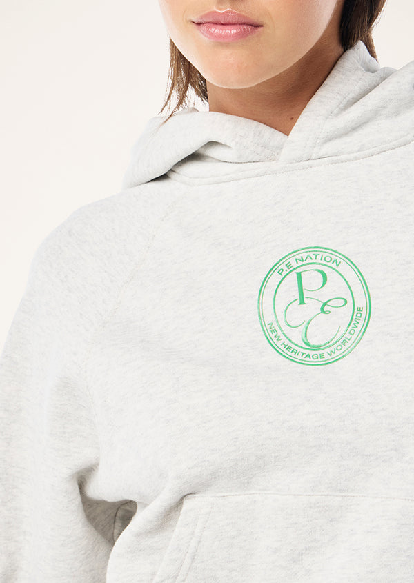 p.e nation Exposition hoodie in grey marle