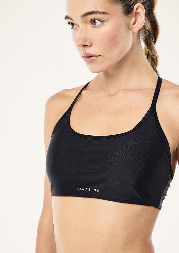 P.e Nation Fairmont Sports Bra In Black