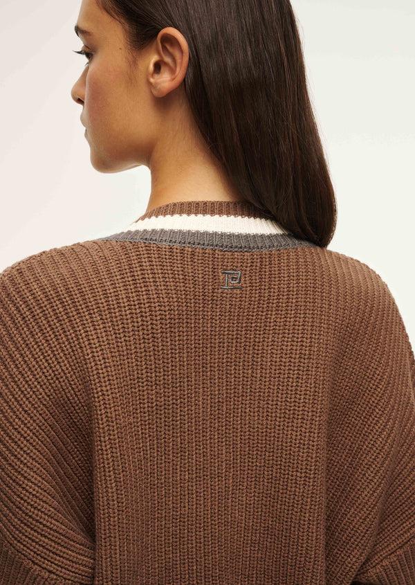 P.e Nation Feedback Knit Sweat In Fossil