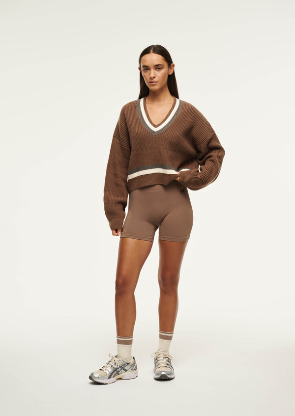 P.e Nation Feedback Knit Sweat In Fossil