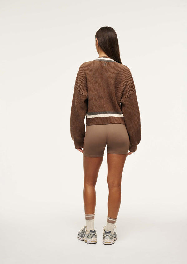 P.e Nation Feedback Knit Sweat In Fossil