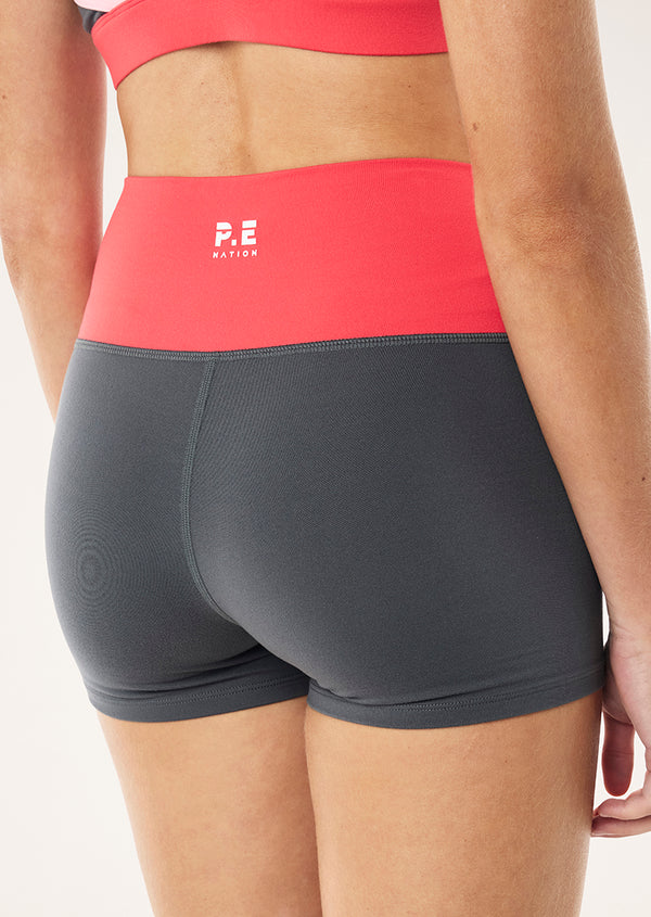 P.e Nation Flow 3" Bike Short In Gunmetal