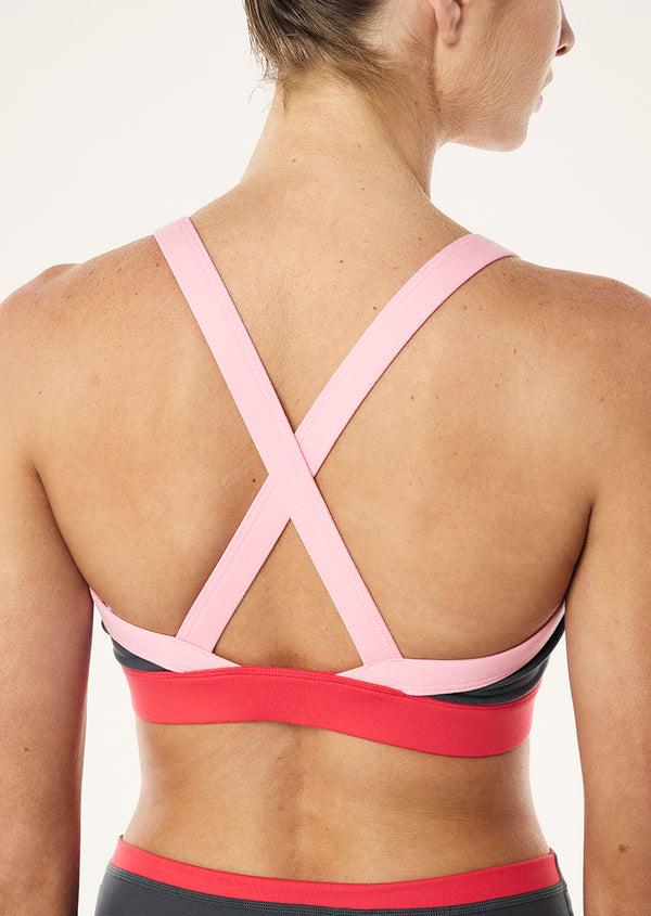 p.e nation Flow sports bra in gunmetal