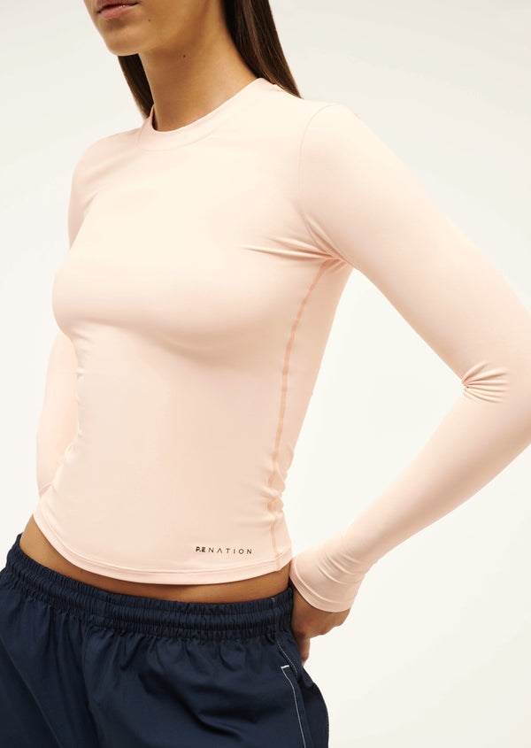 p.e nation Foundation long sleeve top in blush