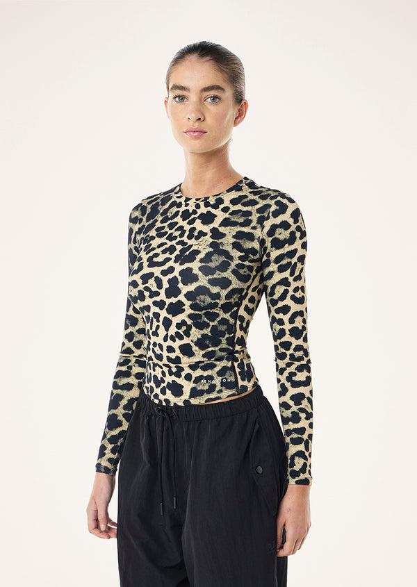 P.e Nation Foundation Long Sleeve Top In Leopard