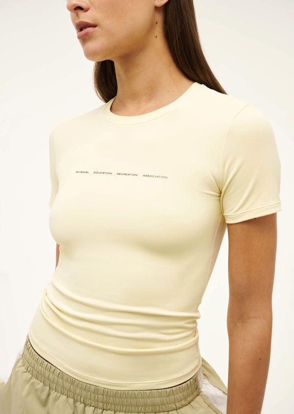 p.e nation Foundation short sleeve tee in butter