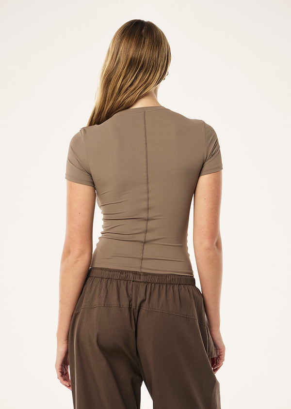 P.e Nation Foundation Short Sleeve Tee In Walnut