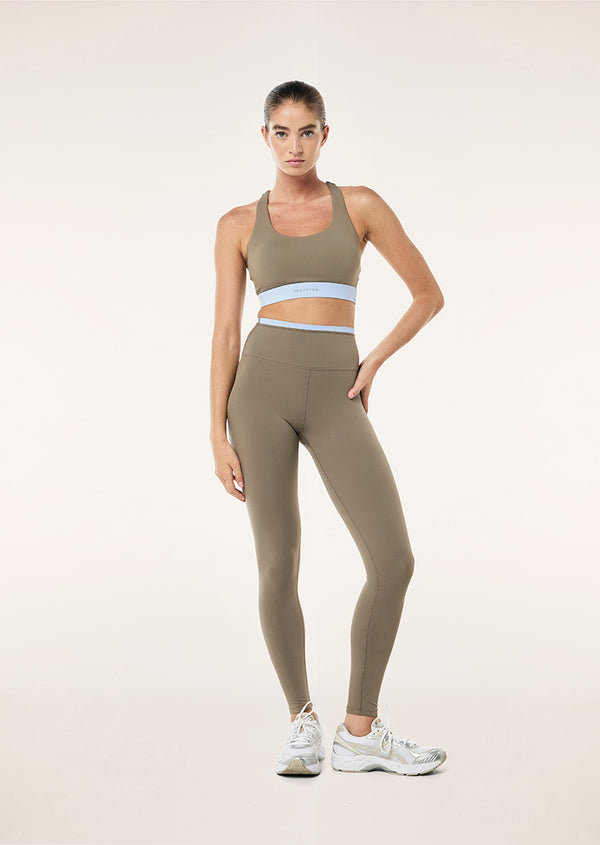 P.e Nation Frequency Sports Bra In Fawn & Dusty Blue