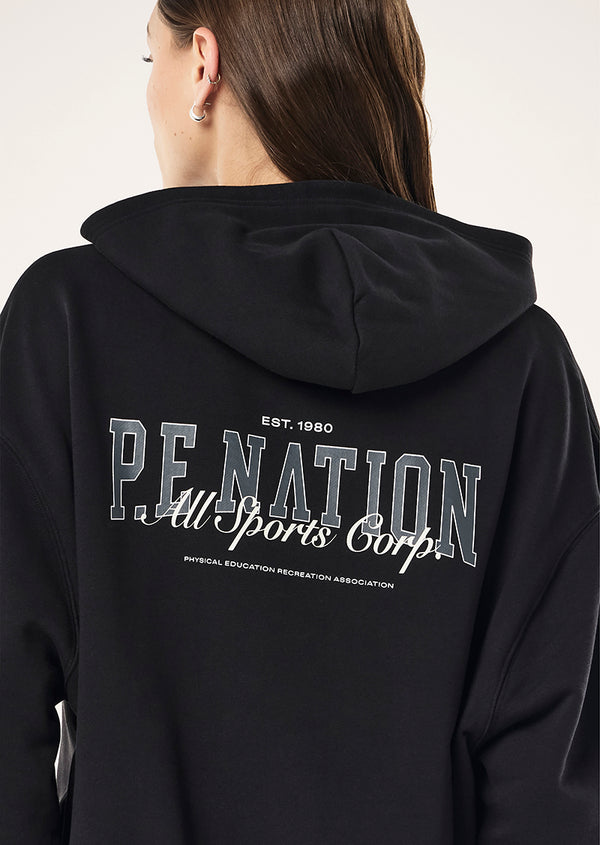 p.e nation Full out hoodie in black