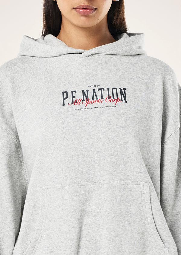 P.e Nation Full Out Hoodie In Grey Marle