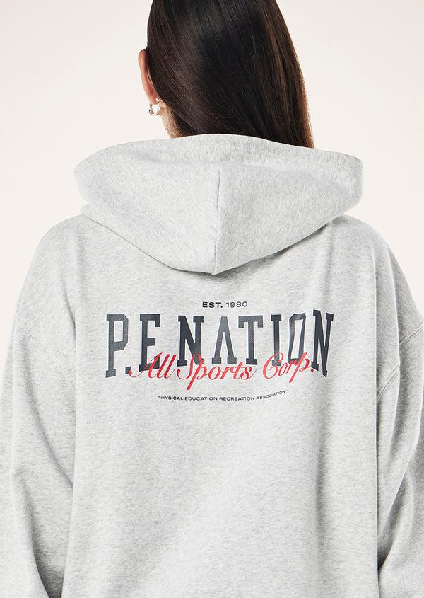 P.e Nation Full Out Hoodie In Grey Marle