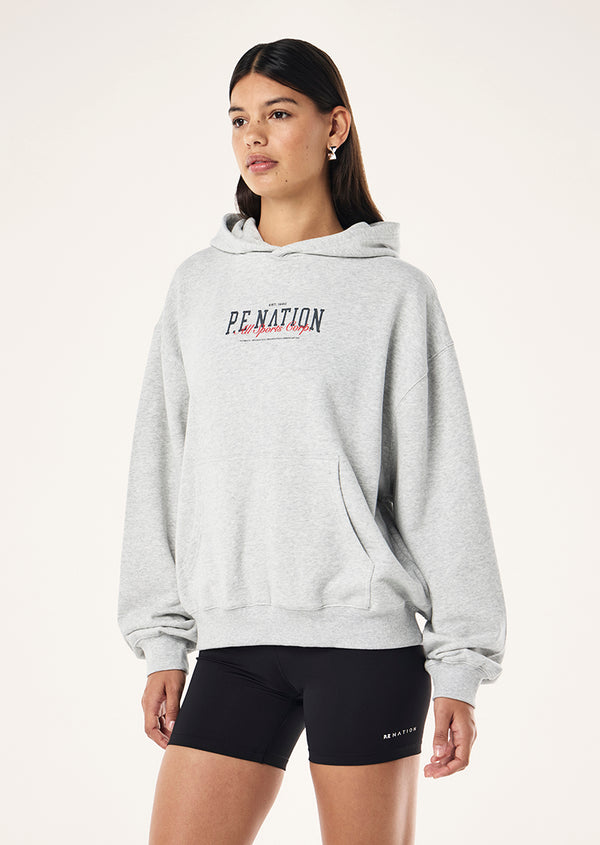 P.e Nation Full Out Hoodie In Grey Marle