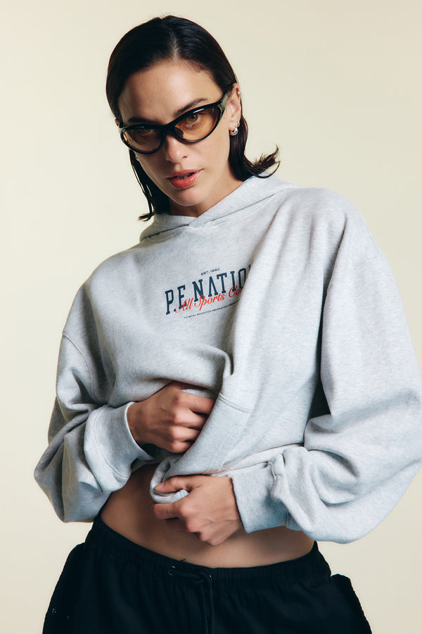 p.e nation Full out hoodie in grey marle