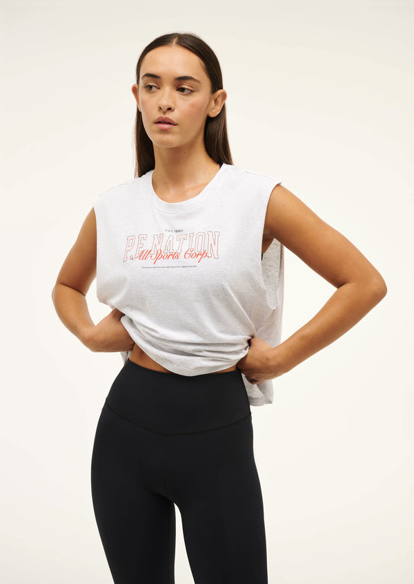 P.e Nation Full Out Tank In Grey Marle