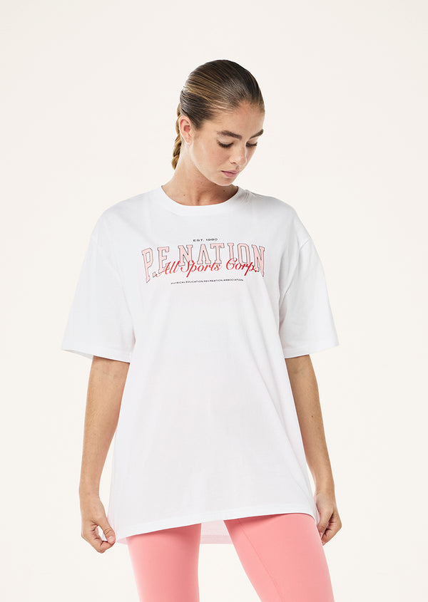 P.e Nation Full Out Tee In Optic White