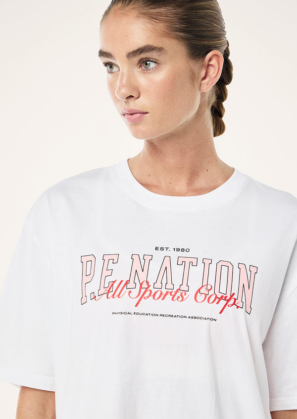 p.e nation Full out tee in optic white