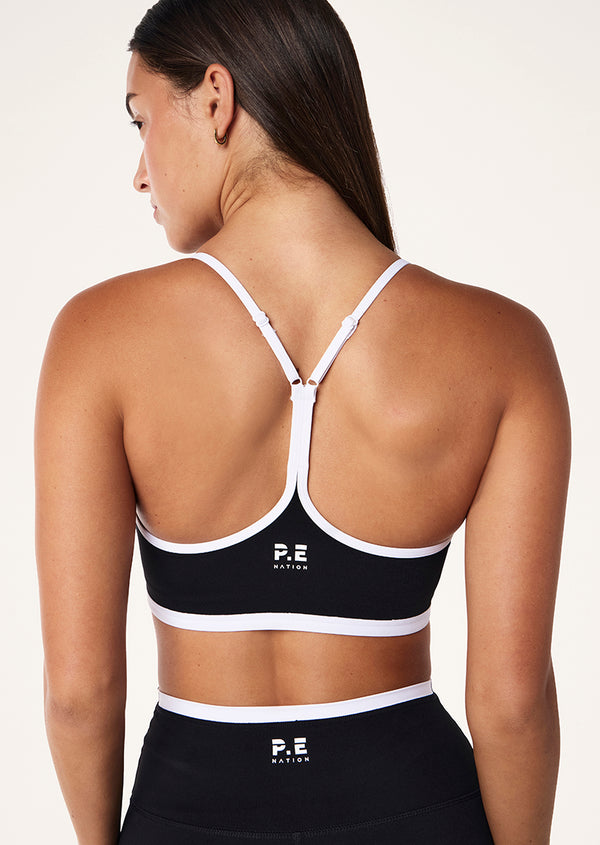 p.e nation Fundamental sports bra in black