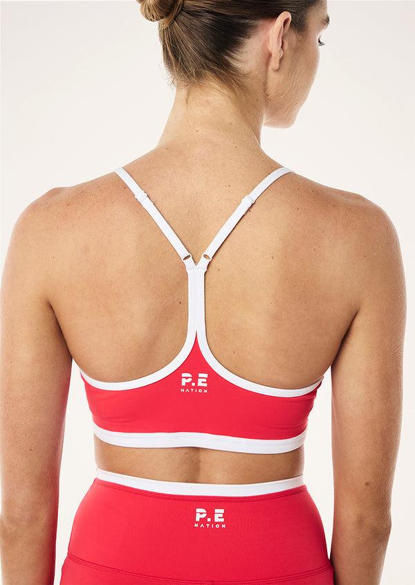 P.e Nation Fundamental Sports Bra In Strawberry