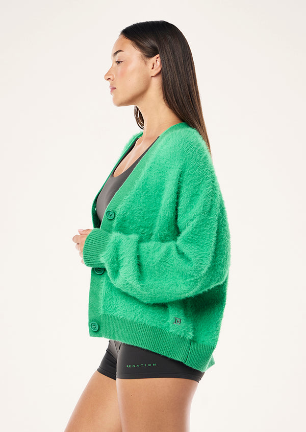P.e Nation Greenpoint Knit Cardigan In Kelly Green