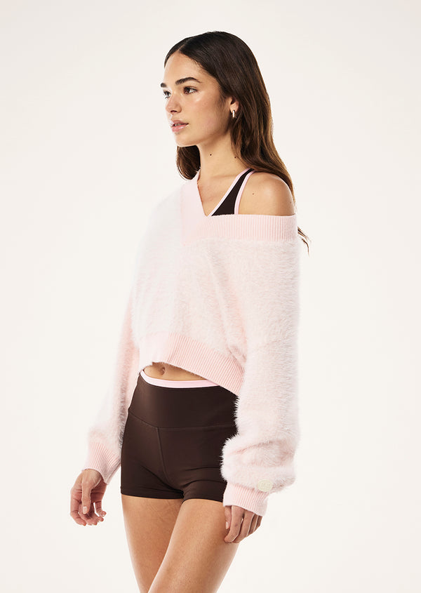 P.e Nation Greenpoint V Neck Knit In Chalk Pink