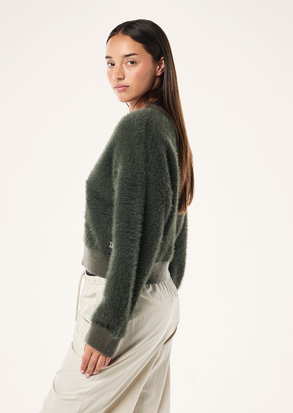 P.e Nation Greenpoint V Neck Knit Sweat In Caviar