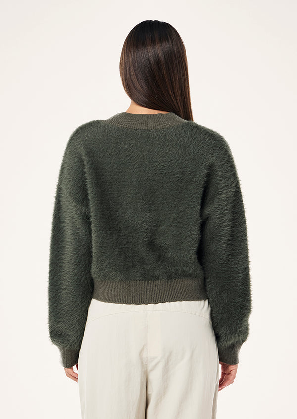 P.e Nation Greenpoint V Neck Knit Sweat In Caviar