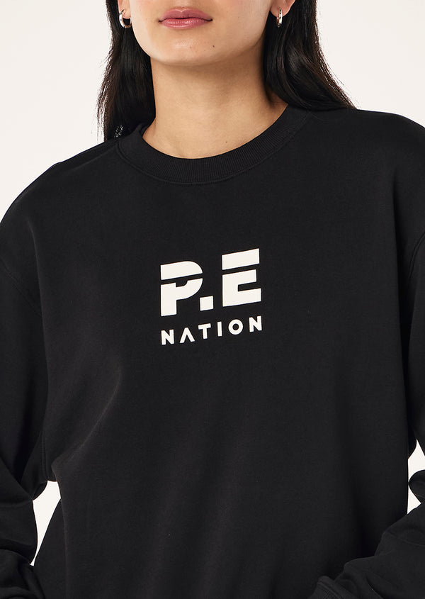 p.e nation Heads up 2 sweat in black