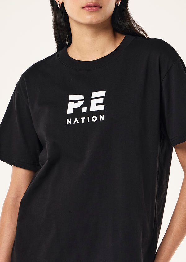 p.e nation Heads up 2 tee in black