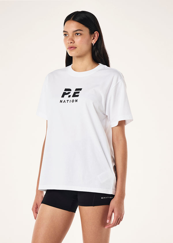 P.e Nation Heads Up 2 Tee In Optic White