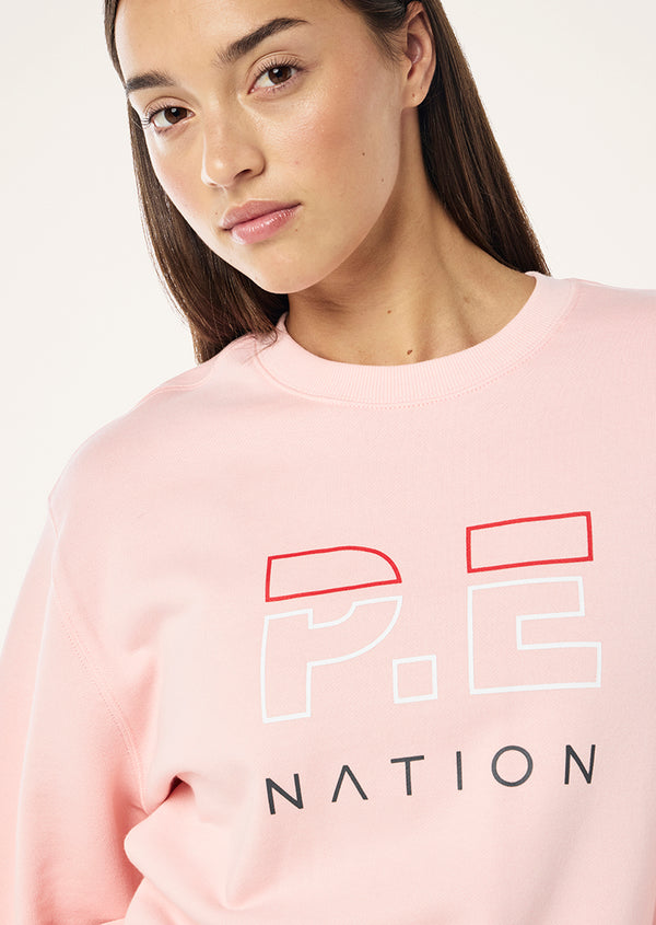 p.e nation Heads up sweat in crystal rose