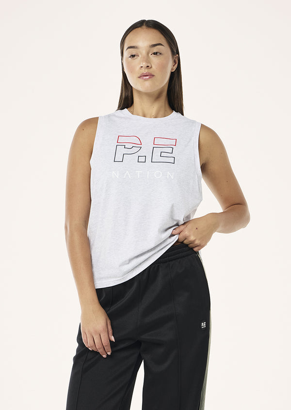 P.e Nation Heads Up Tank In Grey Marle
