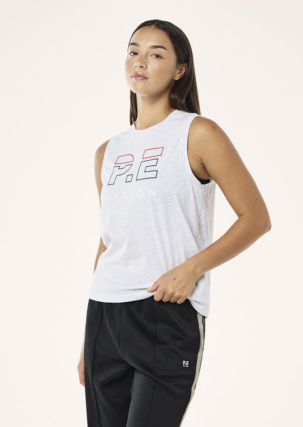 P.e Nation Heads Up Tank In Grey Marle