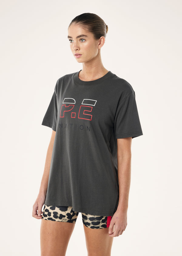 P.e Nation Heads Up Tee In Gunmetal
