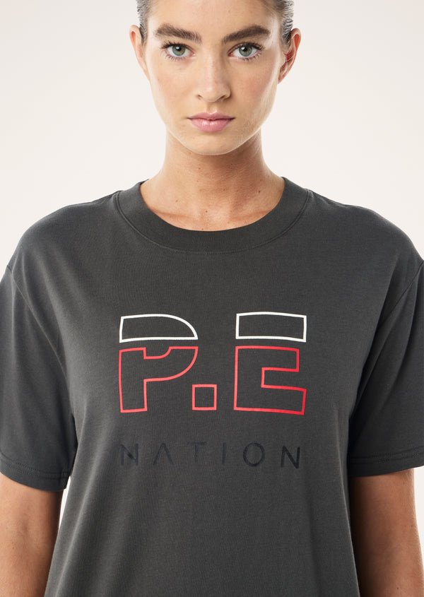 p.e nation Heads up tee in gunmetal
