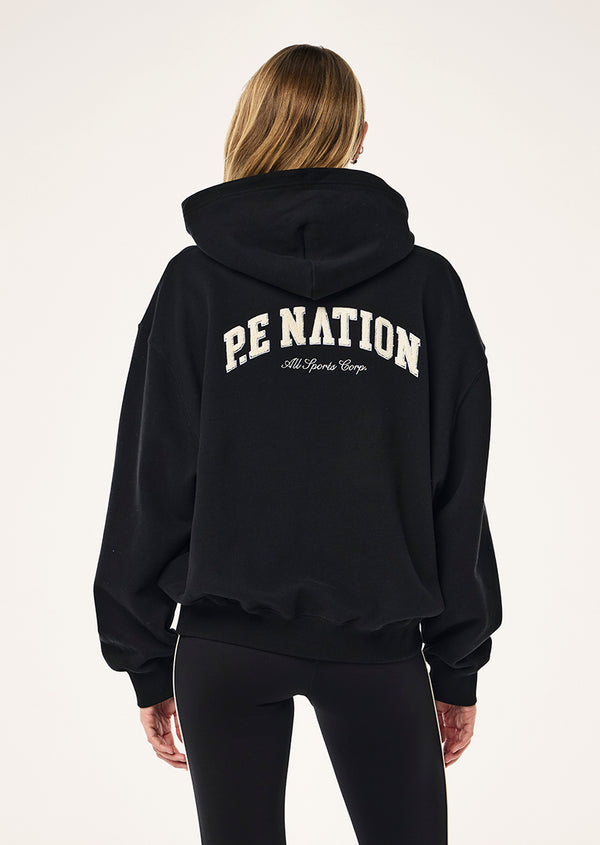 p.e nation Heritage hoodie in black