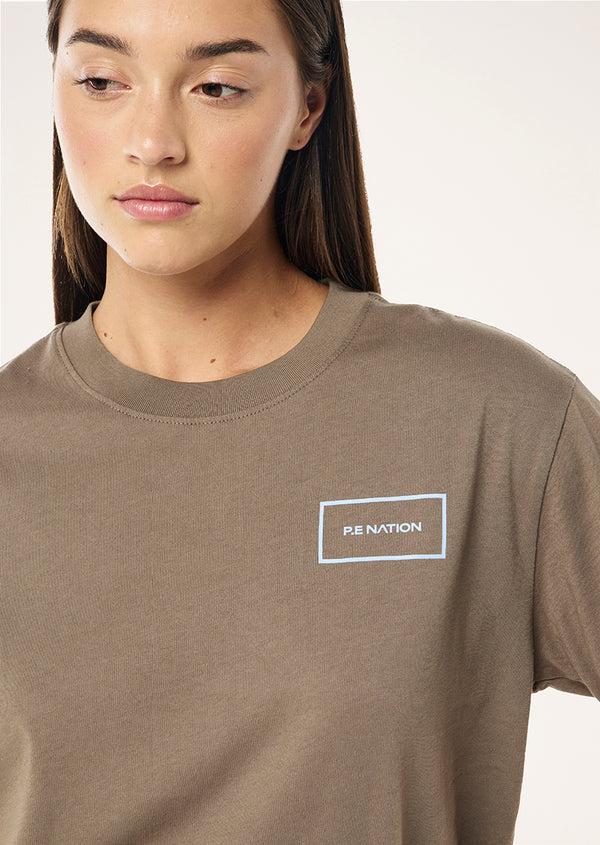 p.e nation Kite 2 tee in fawn