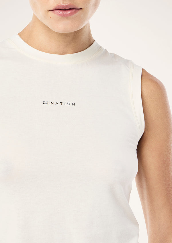 p.e nation Lenox tank in whisper white