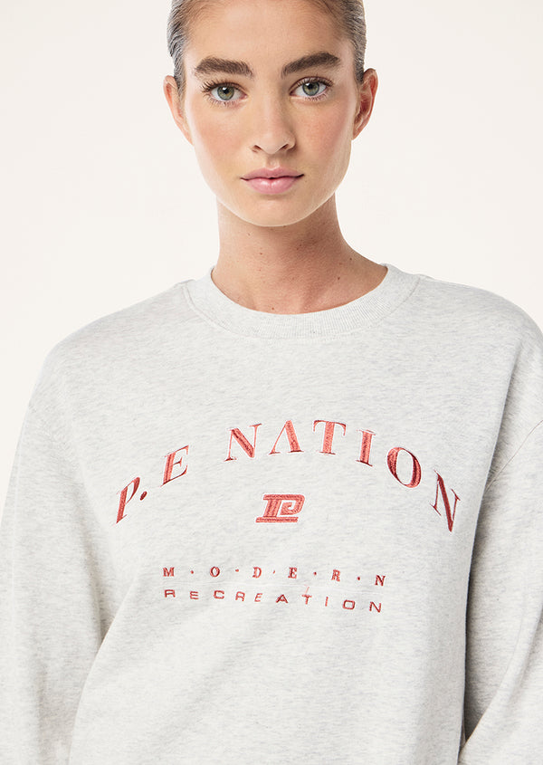 p.e nation Liberation sweat in light grey marle