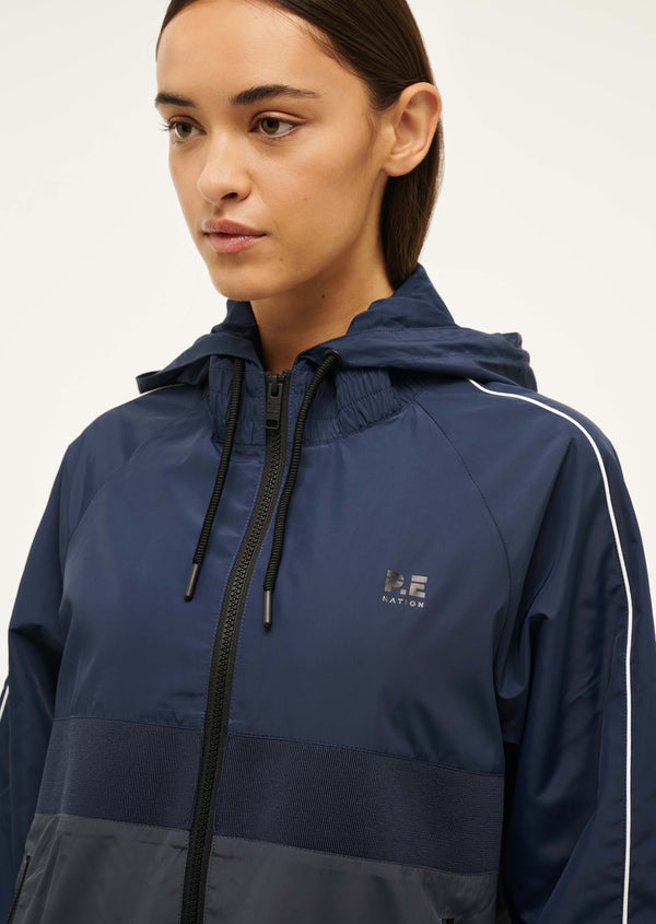 p.e nation Man down jacket in black iris