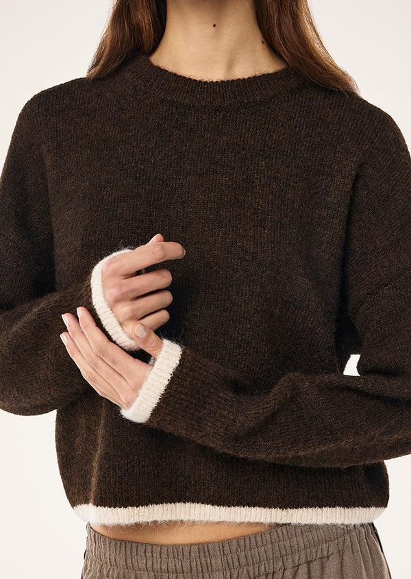 p.e nation Marquee knit in espresso