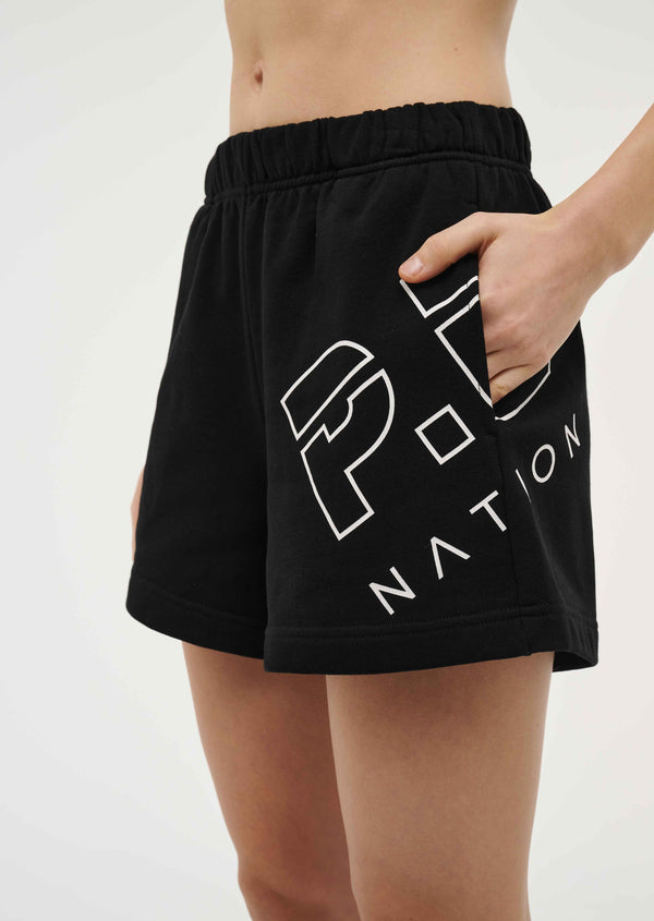 p.e nation Moneyball short in black
