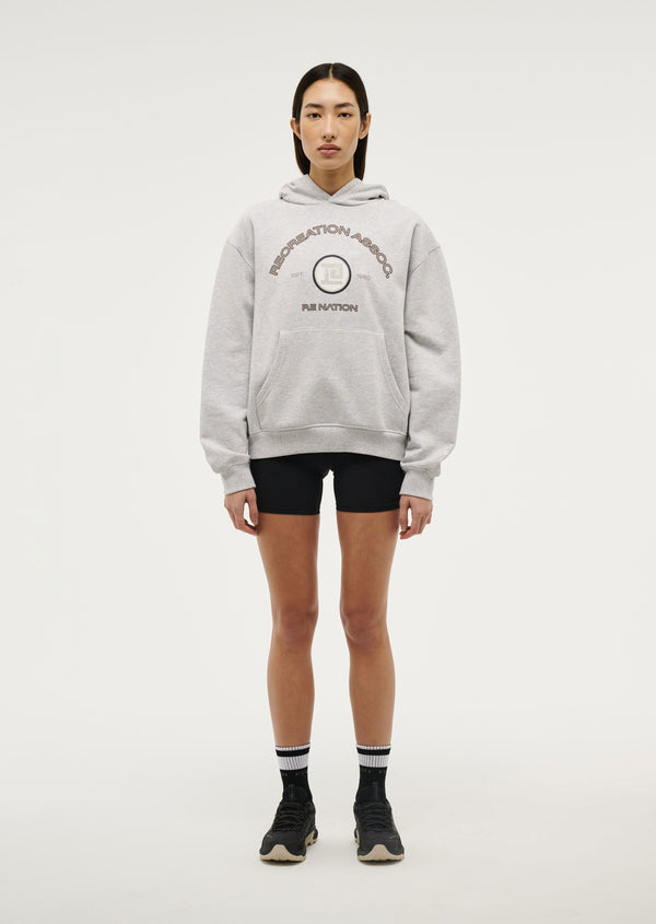 P.e Nation Outfield Hoodie In Grey Marle