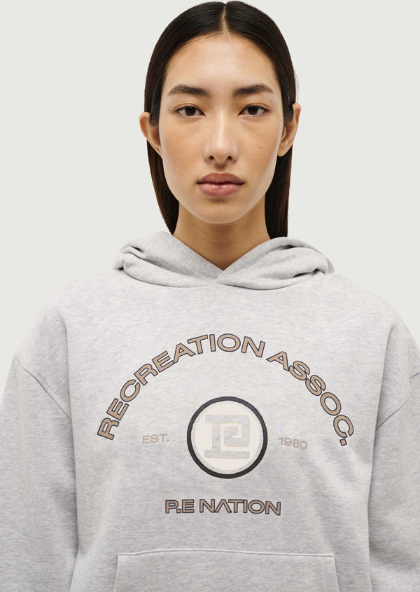 p.e nation Outfield hoodie in grey marle